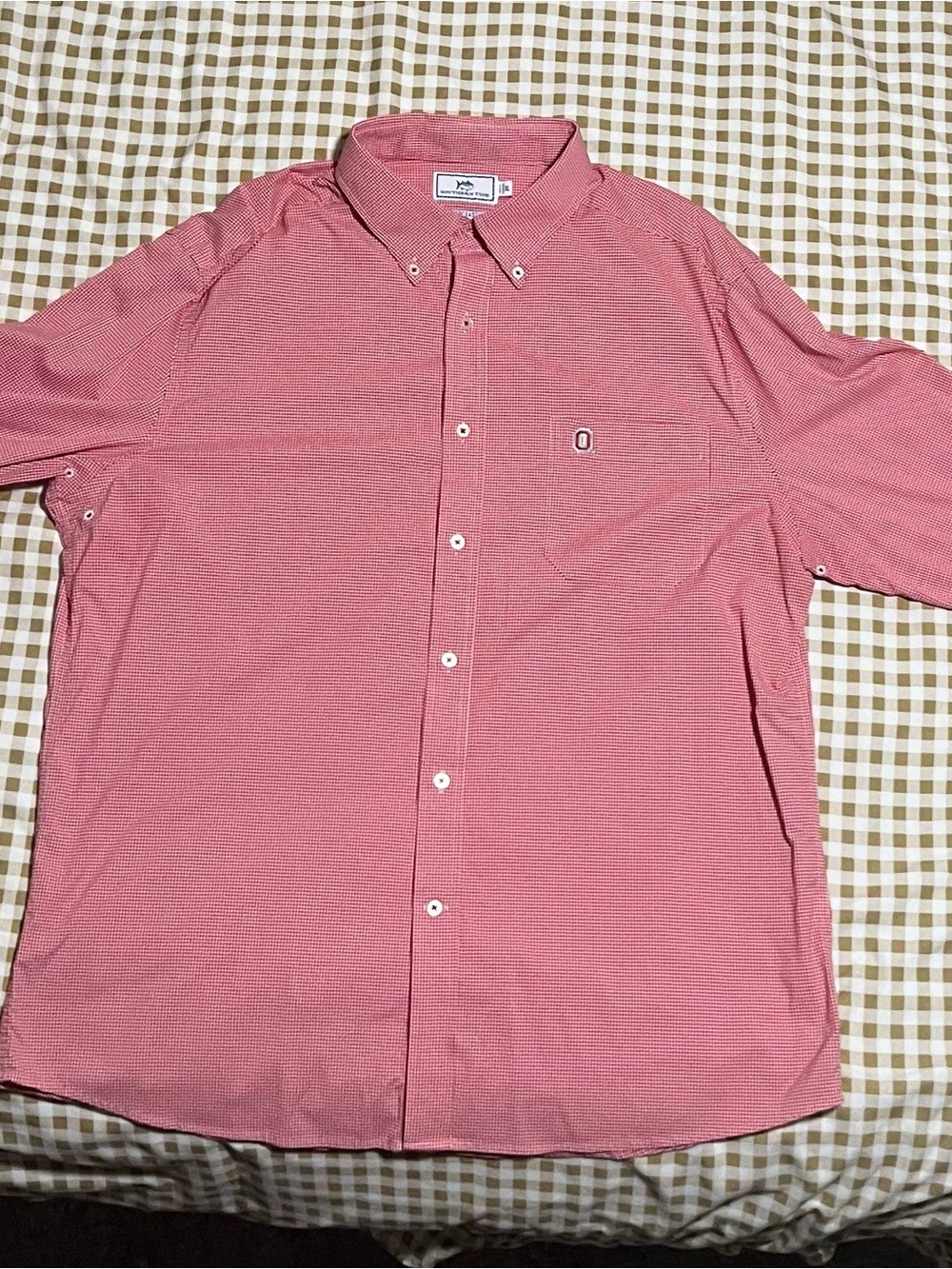 Ohio State Buckeyes Southern Tide Gingham Button Down Shirt